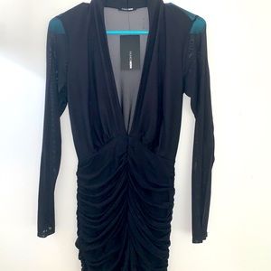 Black Long-sleeve Mesh Rhomper